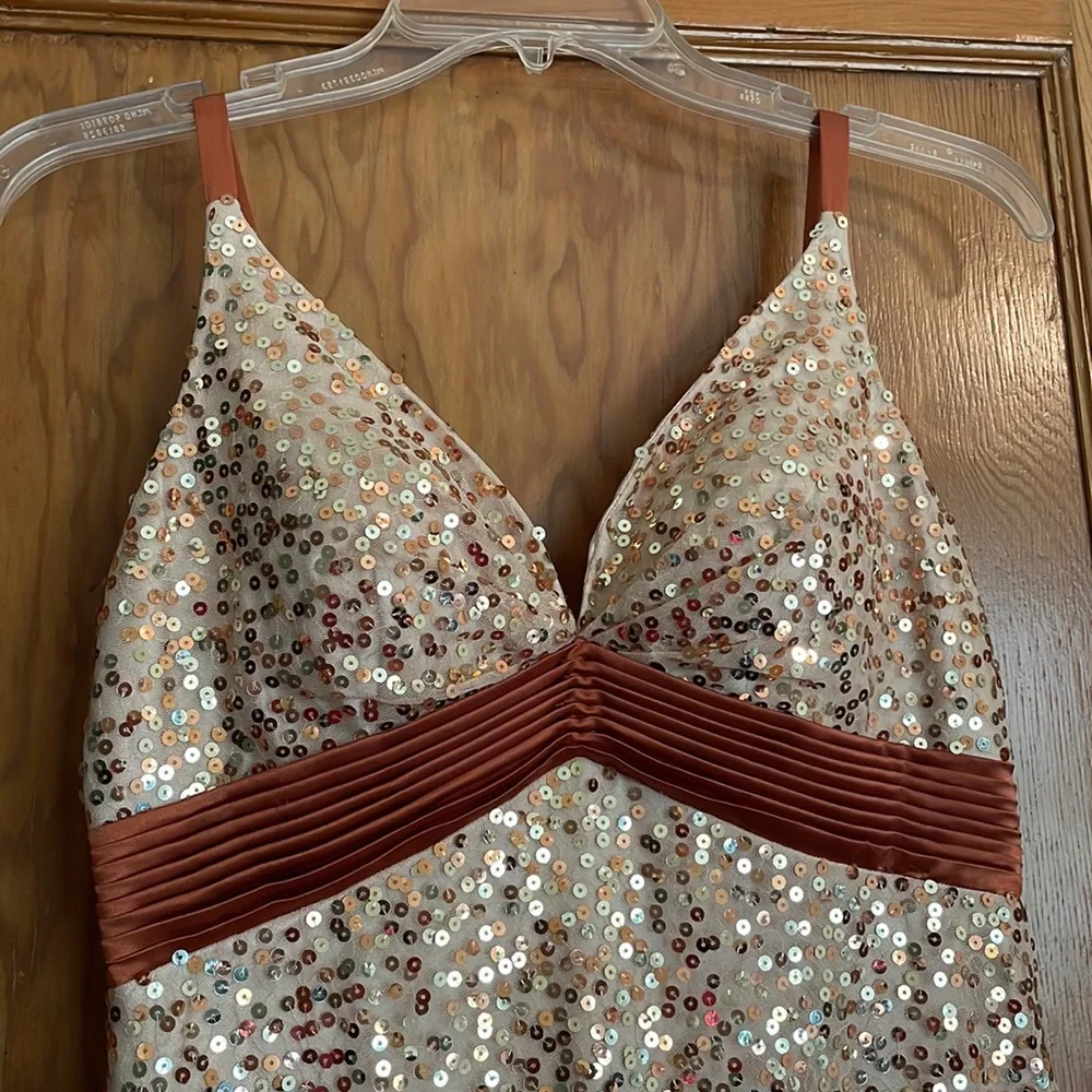 Long, sequin Autumn-colored gown! - Picture 2 of 5